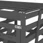 vidaXL Cobertizo doble para cubos de basura madera maciza de pino gris vidaXL Cobertizo doble para cubos de basura madera maciza de pino gris