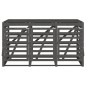 vidaXL Cobertizo triple para cubos de basura madera maciza pino gris vidaXL Cobertizo triple para cubos de basura madera maciza pino gris