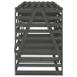 vidaXL Cobertizo triple para cubos de basura madera maciza pino gris vidaXL Cobertizo triple para cubos de basura madera maciza pino gris