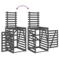 vidaXL Cobertizo triple para cubos de basura madera maciza pino gris vidaXL Cobertizo triple para cubos de basura madera maciza pino gris