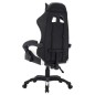 vidaXL Silla gaming con luces LED RGB cuero sintético blanco y negro vidaXL Silla gaming con luces LED RGB cuero sintético blanco y negro