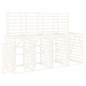 vidaXL Cobertizo cuádruple para cubos de basura madera de pino blanco vidaXL Cobertizo cuádruple para cubos de basura madera de pino blanco