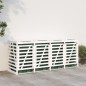 vidaXL Cobertizo cuádruple para cubos de basura madera de pino blanco vidaXL Cobertizo cuádruple para cubos de basura madera de pino blanco