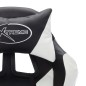 vidaXL Silla gaming con luces LED RGB cuero sintético blanco y negro vidaXL Silla gaming con luces LED RGB cuero sintético blanco y negro