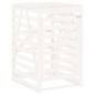 vidaXL Cobertizo cuádruple para cubos de basura madera de pino blanco vidaXL Cobertizo cuádruple para cubos de basura madera de pino blanco