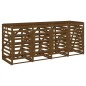 vidaXL Cobertizo cuádruple para cubo de basura madera pino marrón miel vidaXL Cobertizo cuádruple para cubo de basura madera pino marrón miel