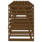 vidaXL Cobertizo cuádruple para cubo de basura madera pino marrón miel vidaXL Cobertizo cuádruple para cubo de basura madera pino marrón miel