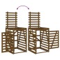 vidaXL Cobertizo cuádruple para cubo de basura madera pino marrón miel vidaXL Cobertizo cuádruple para cubo de basura madera pino marrón miel
