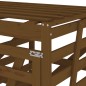 vidaXL Cobertizo cuádruple para cubo de basura madera pino marrón miel vidaXL Cobertizo cuádruple para cubo de basura madera pino marrón miel