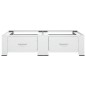 vidaXL Pedestal doble para lavadora y secadora con cajones blanco