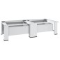 vidaXL Pedestal doble para lavadora y secadora con cajones blanco