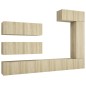 vidaXL Juego de muebles de salón 7 piezas roble Sonoma