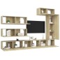 vidaXL Juego de muebles de salón 7 piezas roble Sonoma