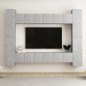 vidaXL Set de muebles de salón 10 pzas madera ingeniería gris hormigón