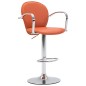 vidaXL Taburetes de cocina reposabrazos 2 uds cuero sintético naranja vidaXL Taburetes de cocina reposabrazos 2 uds cuero sintético naranja