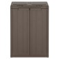 vidaXL Cubo de basura con 2 puertas PP marrón 65x45x88 cm vidaXL Cubo de basura con 2 puertas PP marrón 65x45x88 cm