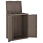 vidaXL Cubo de basura con 2 puertas PP marrón 65x45x88 cm vidaXL Cubo de basura con 2 puertas PP marrón 65x45x88 cm