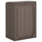 vidaXL Cubo de basura con 2 puertas PP marrón 65x45x88 cm vidaXL Cubo de basura con 2 puertas PP marrón 65x45x88 cm