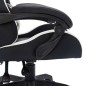 vidaXL Silla gaming con luces LED RGB cuero sintético blanco y negro vidaXL Silla gaming con luces LED RGB cuero sintético blanco y negro