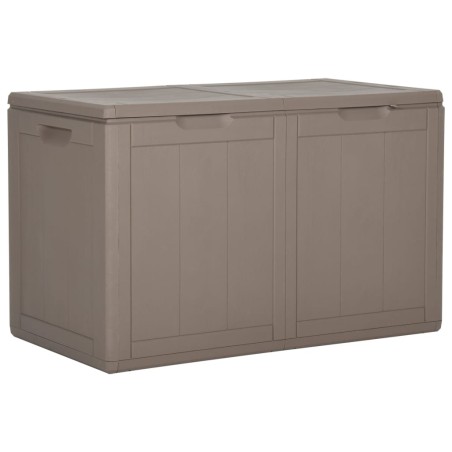 vidaXL Caja de almacenaje para jardín 180 L PP ratán marrón