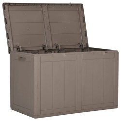 vidaXL Caja de almacenaje para jardín 180 L PP ratán marrón