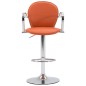vidaXL Taburetes de cocina reposabrazos 2 uds cuero sintético naranja vidaXL Taburetes de cocina reposabrazos 2 uds cuero sintético naranja