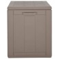 vidaXL Caja de almacenaje para jardín 180 L PP ratán marrón