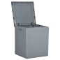 vidaXL Caja de almacenaje para jardín 90L PP ratán gris vidaXL Caja de almacenaje para jardín 90L PP ratán gris