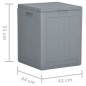 vidaXL Caja de almacenaje para jardín 90L PP ratán gris vidaXL Caja de almacenaje para jardín 90L PP ratán gris