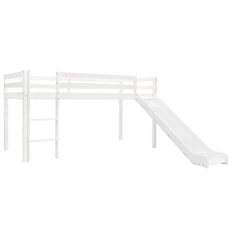 vidaXL Cama alta para niños tobogán y escalera madera pino 97x208 cm vidaXL Cama alta para niños tobogán y escalera madera pino 97x208 cm