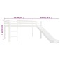 vidaXL Cama alta para niños tobogán y escalera madera pino 97x208 cm vidaXL Cama alta para niños tobogán y escalera madera pino 97x208 cm