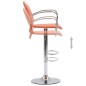 vidaXL Taburetes de cocina reposabrazos 2 uds cuero sintético naranja vidaXL Taburetes de cocina reposabrazos 2 uds cuero sintético naranja