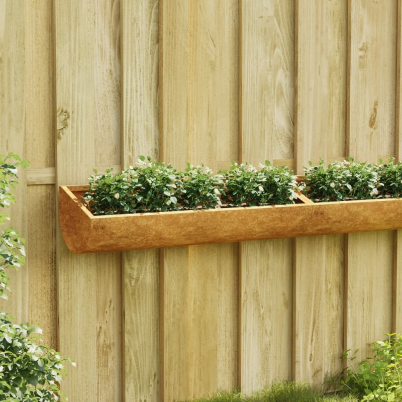 vidaXL Jardinera de pared acero corten 50x16x10 cm vidaXL Jardinera de pared acero corten 50x16x10 cm