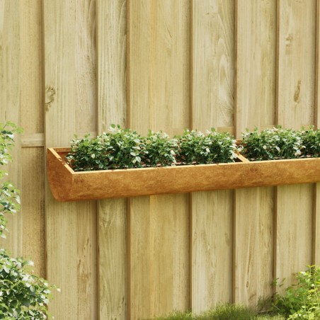 vidaXL Jardinera de pared acero corten 50x16x10 cm 