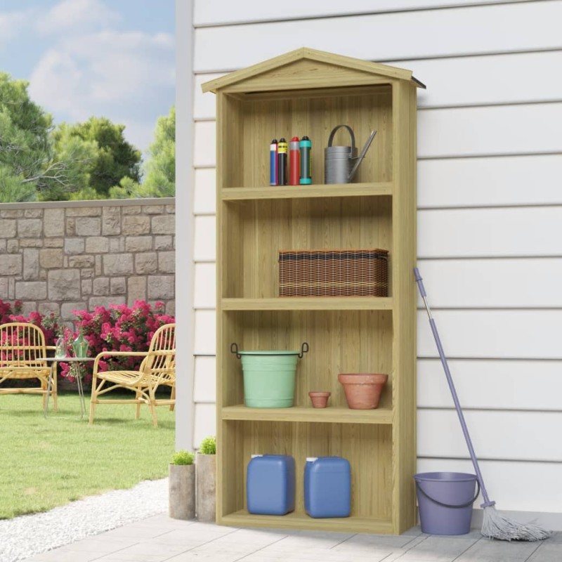 vidaXL Caseta herramientas jardín 87x33x222 cm madera pino impregnada vidaXL Caseta herramientas jardín 87x33x222 cm madera pino impregnada