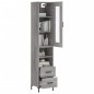 vidaXL Aparador alto madera contrachapada gris Sonoma 34,5x34x180 cm vidaXL Aparador alto madera contrachapada gris Sonoma 34,5x34x180 cm