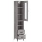 vidaXL Aparador alto madera contrachapada gris Sonoma 34,5x34x180 cm vidaXL Aparador alto madera contrachapada gris Sonoma 34,5x34x180 cm