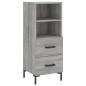 vidaXL Aparador alto madera contrachapada gris Sonoma 34,5x34x180 cm vidaXL Aparador alto madera contrachapada gris Sonoma 34,5x34x180 cm