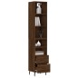 vidaXL Aparador alto madera contrachapada roble marrón 34,5x34x180 cm vidaXL Aparador alto madera contrachapada roble marrón 34,5x34x180 cm