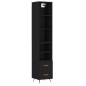 vidaXL Aparador de madera contrachapada negro 34,5x34x180 cm vidaXL Aparador de madera contrachapada negro 34,5x34x180 cm