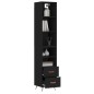 vidaXL Aparador de madera contrachapada negro 34,5x34x180 cm vidaXL Aparador de madera contrachapada negro 34,5x34x180 cm