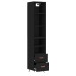 vidaXL Aparador de madera contrachapada negro 34,5x34x180 cm vidaXL Aparador de madera contrachapada negro 34,5x34x180 cm