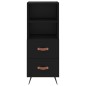 vidaXL Aparador de madera contrachapada negro 34,5x34x180 cm vidaXL Aparador de madera contrachapada negro 34,5x34x180 cm
