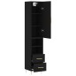 vidaXL Aparador de madera contrachapada negro 34,5x34x180 cm vidaXL Aparador de madera contrachapada negro 34,5x34x180 cm