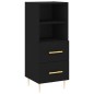 vidaXL Aparador de madera contrachapada negro 34,5x34x180 cm vidaXL Aparador de madera contrachapada negro 34,5x34x180 cm
