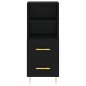 vidaXL Aparador de madera contrachapada negro 34,5x34x180 cm vidaXL Aparador de madera contrachapada negro 34,5x34x180 cm