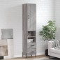 vidaXL Aparador alto madera contrachapada gris Sonoma 34,5x34x180 cm vidaXL Aparador alto madera contrachapada gris Sonoma 34,5x34x180 cm