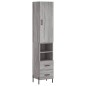 vidaXL Aparador alto madera contrachapada gris Sonoma 34,5x34x180 cm vidaXL Aparador alto madera contrachapada gris Sonoma 34,5x34x180 cm