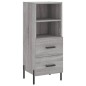 vidaXL Aparador alto madera contrachapada gris Sonoma 34,5x34x180 cm vidaXL Aparador alto madera contrachapada gris Sonoma 34,5x34x180 cm