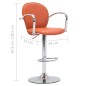 vidaXL Taburetes de cocina reposabrazos 2 uds cuero sintético naranja vidaXL Taburetes de cocina reposabrazos 2 uds cuero sintético naranja